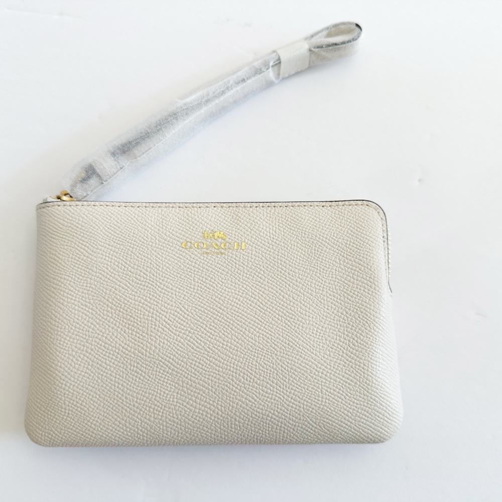 White/cream Coach wristlet - NWT